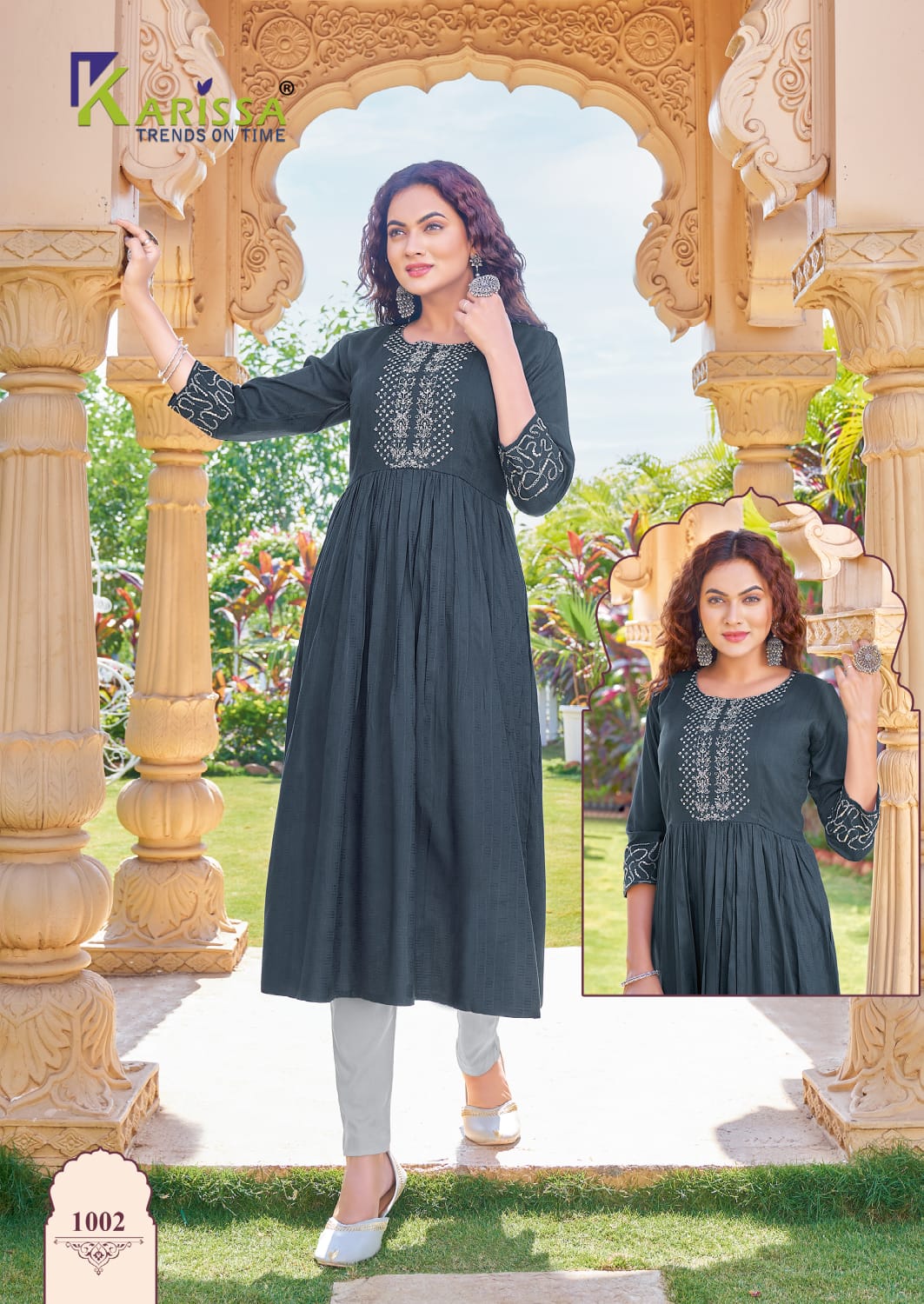 Vatika Karissa Fancy Nyra Cut Wholesale Party Wear Kurtis